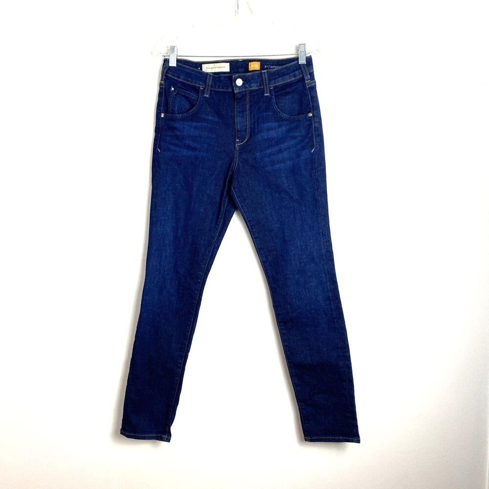 Pilcro and the Letterpress Women Superscript Skinny Jeans Size 29 Blue Dark Wash
